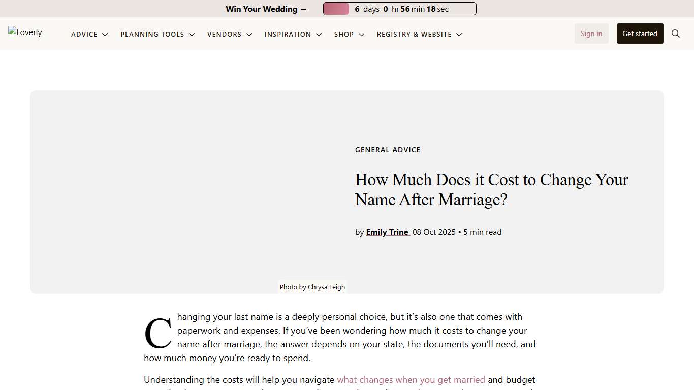 How Much Does it Cost to Change Your Name After Marriage?